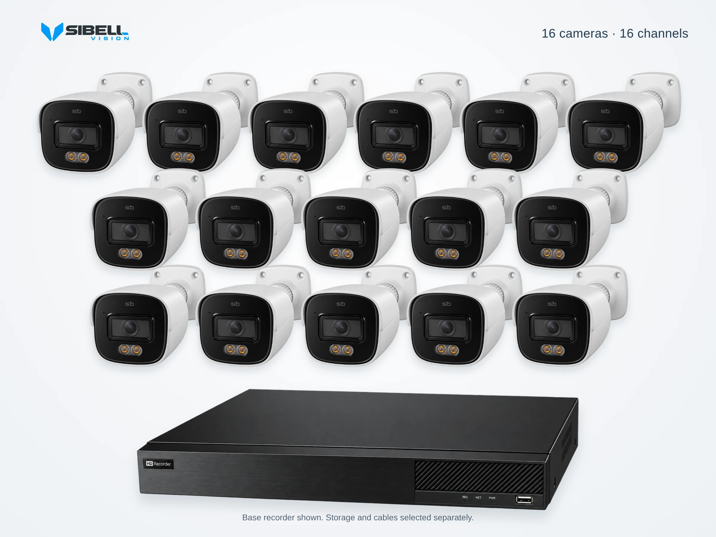 16-Camera 4MP Bullet Security Camera System