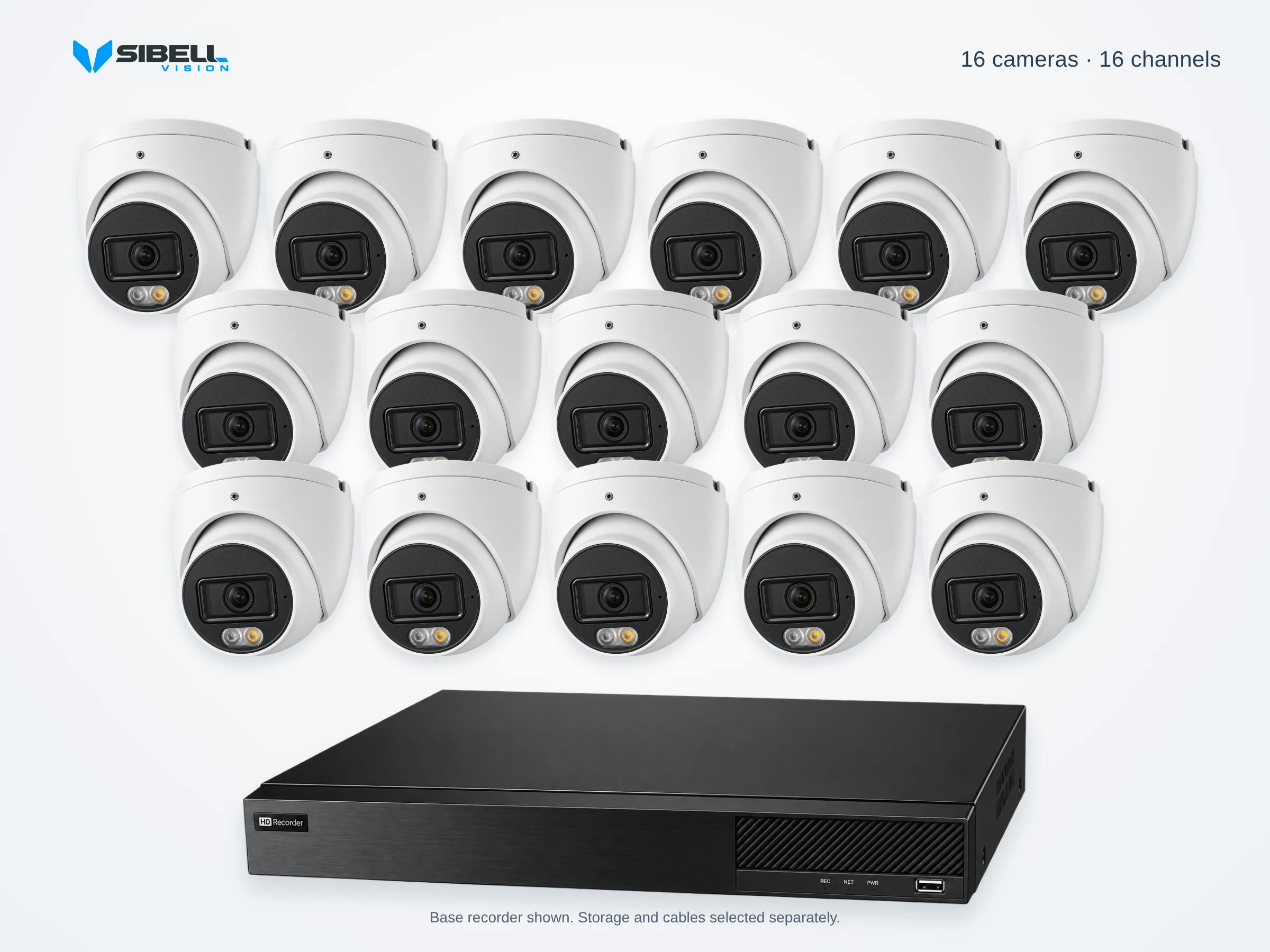 16-Camera 4K Dome Security Camera System