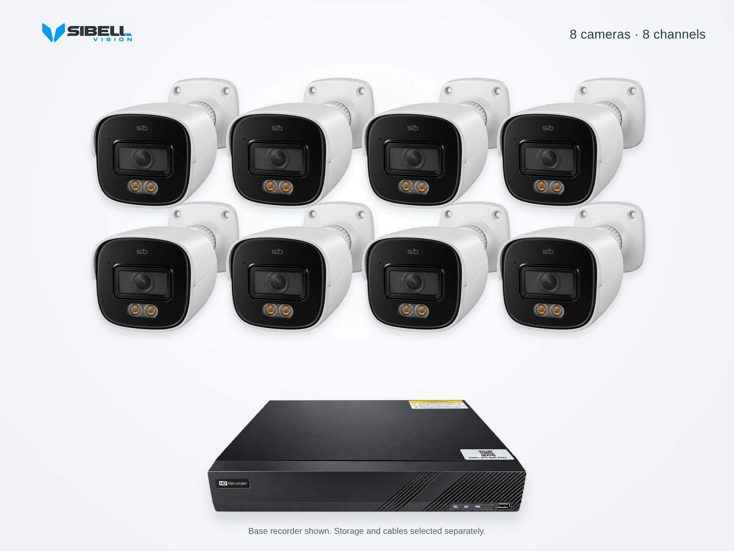 8-Camera 4MP Bullet Security Camera System
