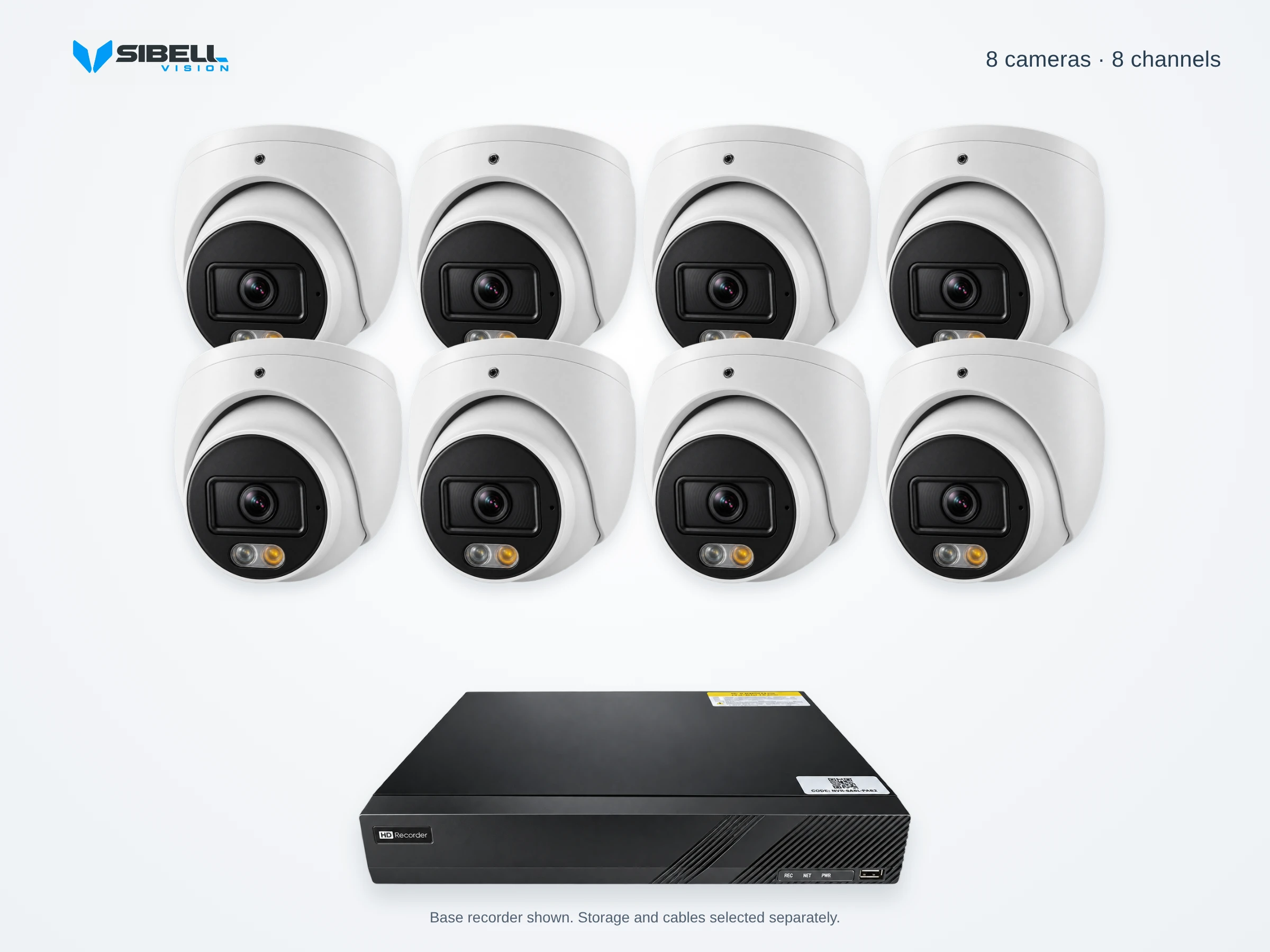 8-Camera 4MP Dome Security Camera System