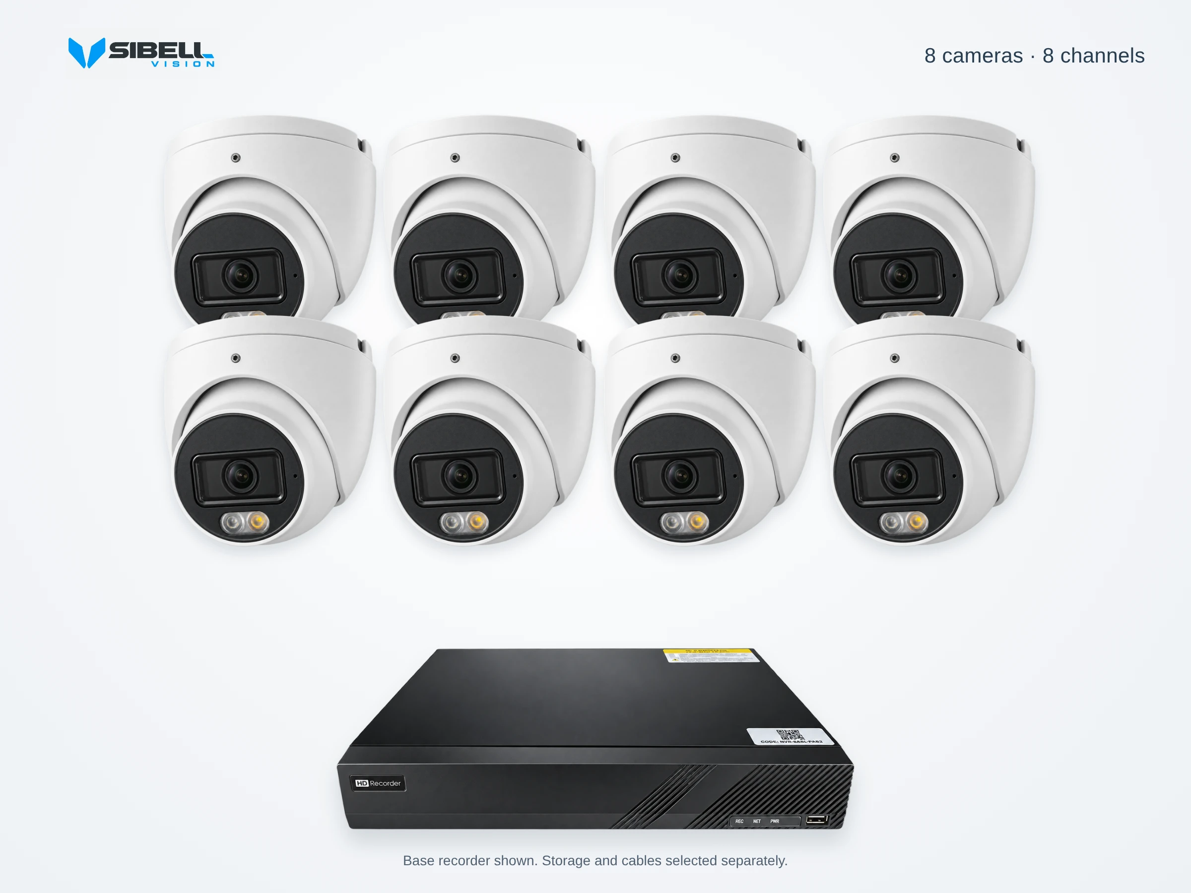 8-Camera 4K Dome Security Camera System