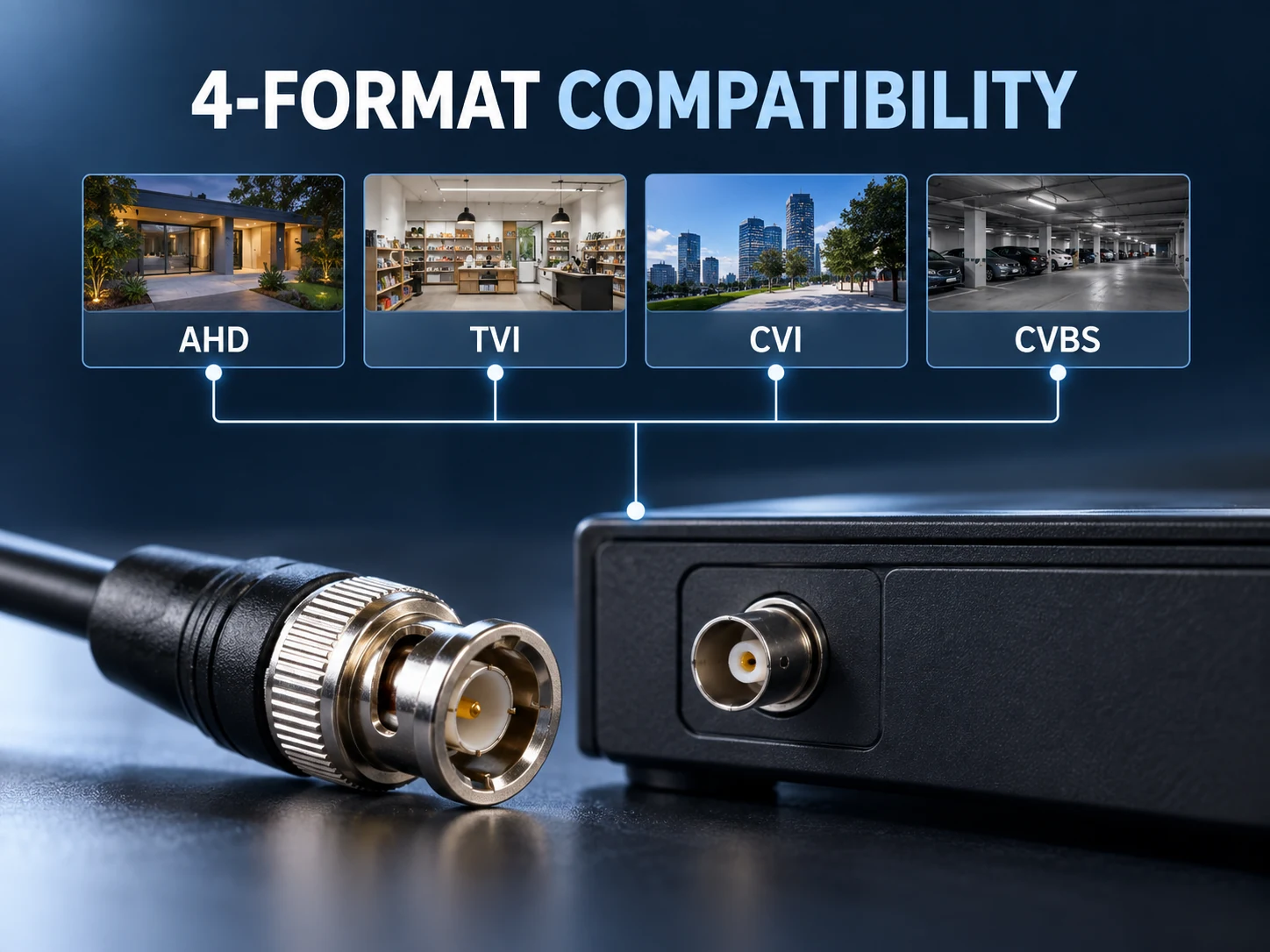 Feature illustration: 4-FORMAT COMPATIBILITY
