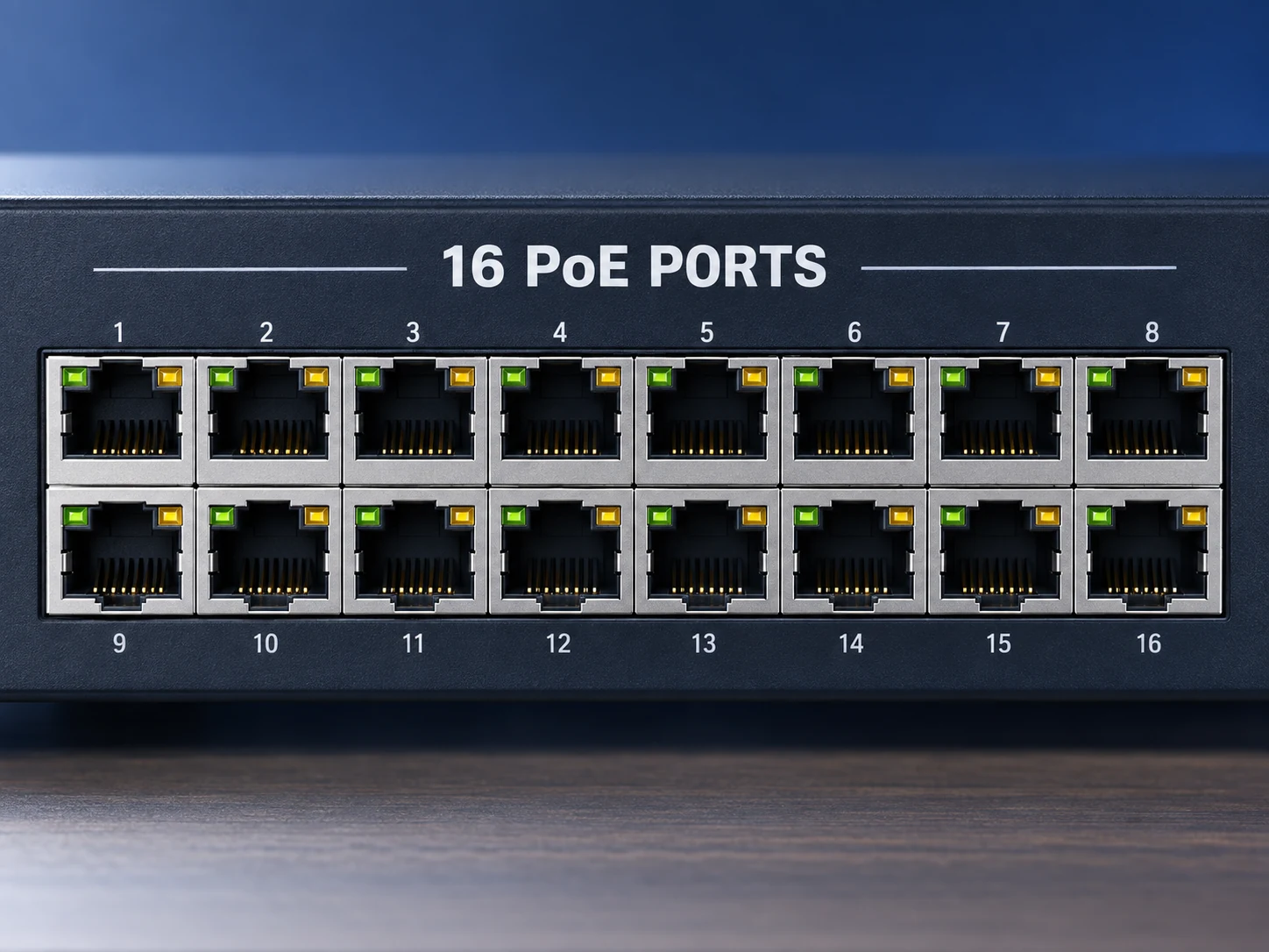 Feature illustration: 16 PoE PORTS